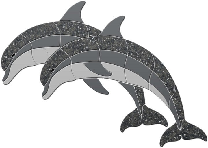 Is the gray dolphin different shades of gray or is the top black?